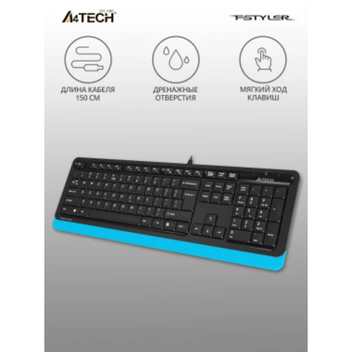 Клавиатура A4Tech Fstyler FK10 черный/синий USB